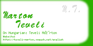 marton teveli business card